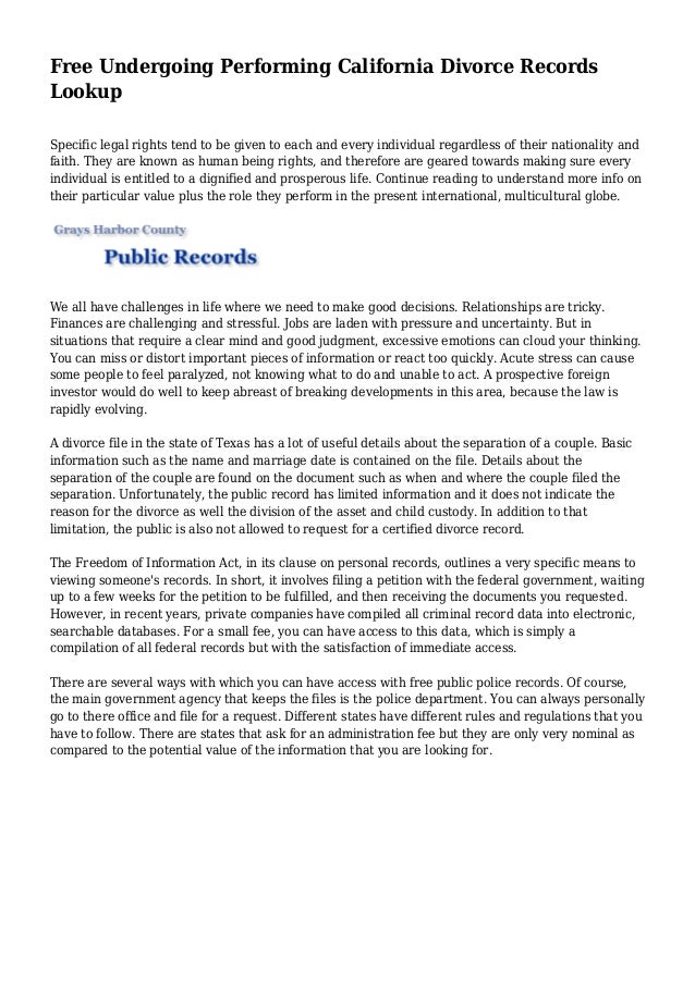 california divorce f free record